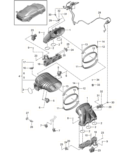 Intake system  991 GT3 RS 2014-21