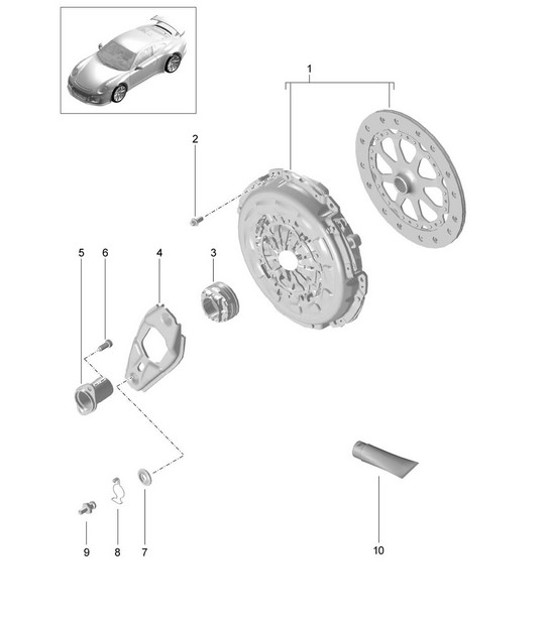 Diagram 301-000 Porsche 356 (1950-1965) Transmission