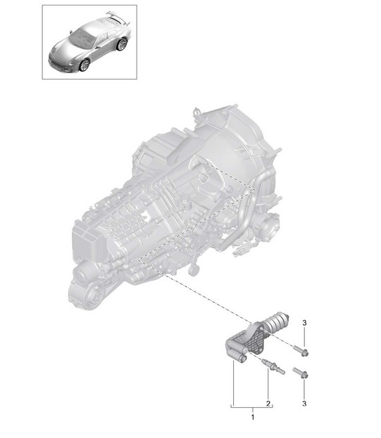 Clutch release / Clutch slave cylinder - G9190+, PR:486 - 991 R/GT/GT3 2014-21