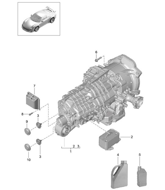 - PDK - Gearbox (Model: CG190,CG192,CG195) 991 R/GT/GT3 2014-21