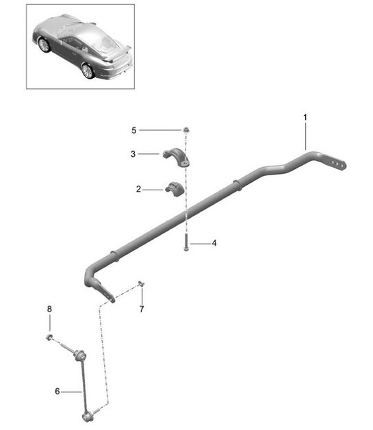 Diagram 402-105 Porsche 968 (1992-1995) Front Axle, Steering 