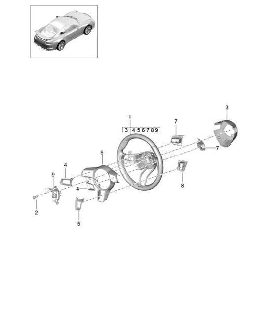 Diagram 403-005 Porsche Cayman 718C (982C) 2017>> Front Axle, Steering 