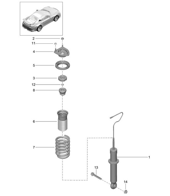 Shock absorbers / Coil spring 991 GT3/RS 2018>>