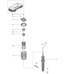 Shock absorbers / Coil spring 991 GT3/RS 2018>>