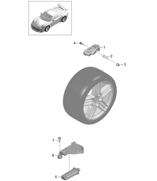Tyre pressure control system 991 GT3/RS  2018>>