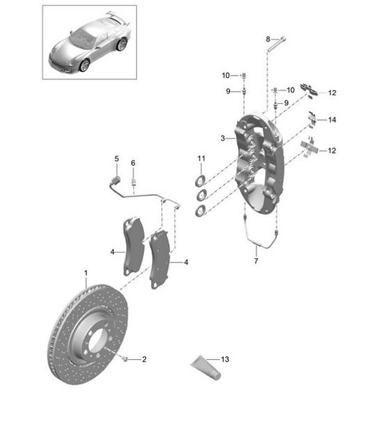 Diagram 602-000 Porsche Macan (95B) MK1 (2014-2018) Wheels, Brakes