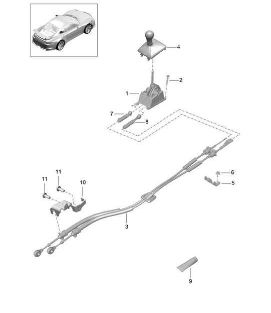 Transmission control / Manual gearbox - PR:486 - 991 GT3/RS 2018>>