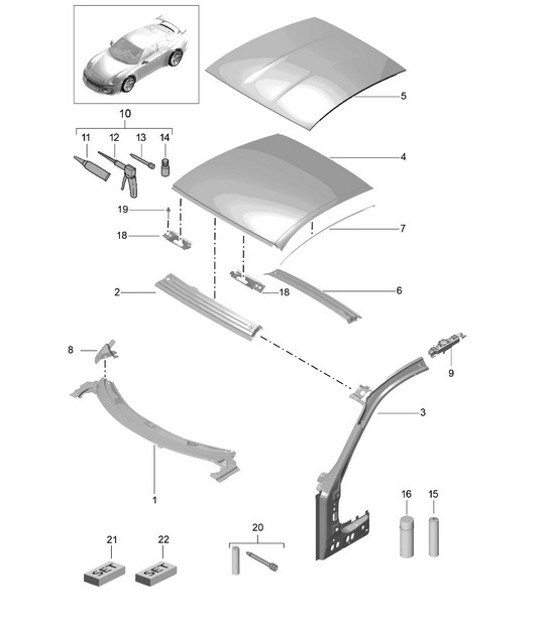 Diagram 801-045 Porsche Macan (95B) MK1 (2014-2018) Body