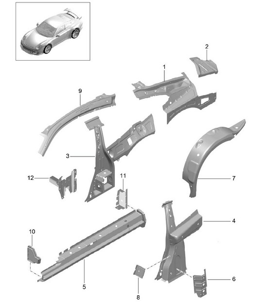 Side part - Inner - 991 GT3 2014-21