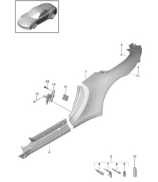 Side part / Section part - side panel 991 GT3 2014-21