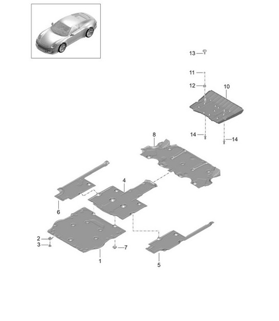 Diagram 801-071 Porsche Cayman 987C / 981C (2005-2016) Body