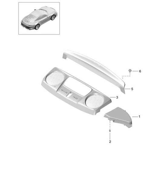 Diagram 801-085 Porsche 991 (911) MK2 2016-2019 Body