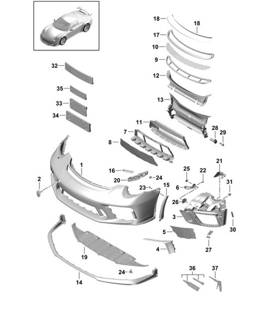 Diagram 802-003 Porsche 997 (911) MK1 2005-2008 Body