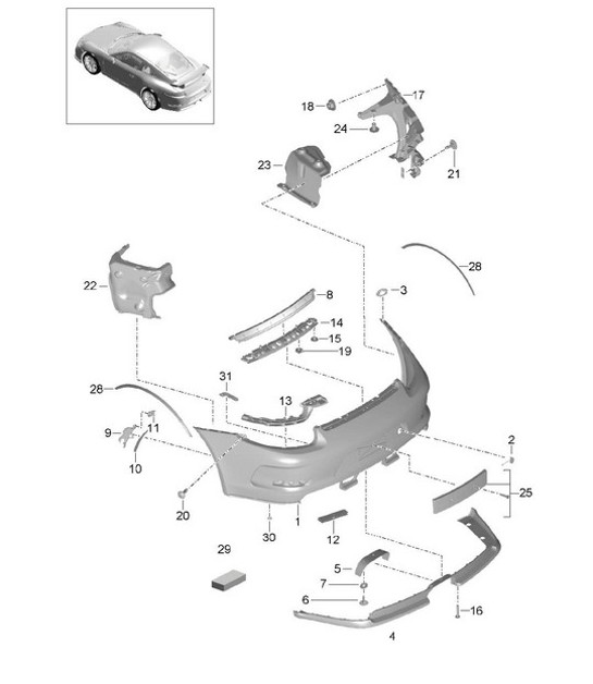 Diagram 802-014 Porsche Macan (95B) MK1 (2014-2018) Body
