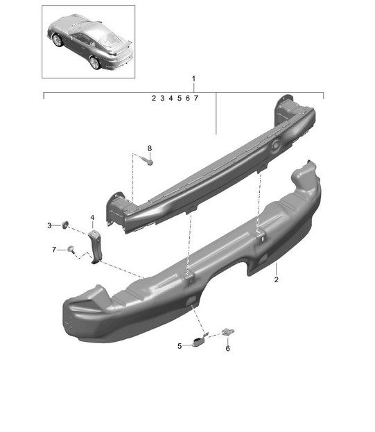 Rear Bumper carrier 991 GT3 2018>>