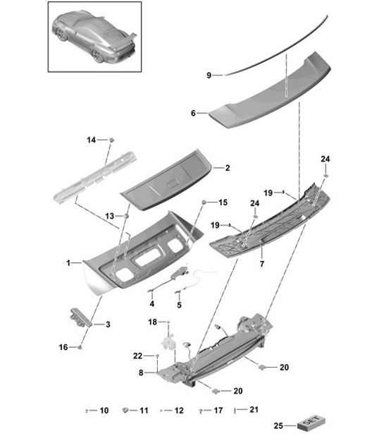 Diagram 803-025 Porsche Cayman 987C / 981C (2005-2016) Body
