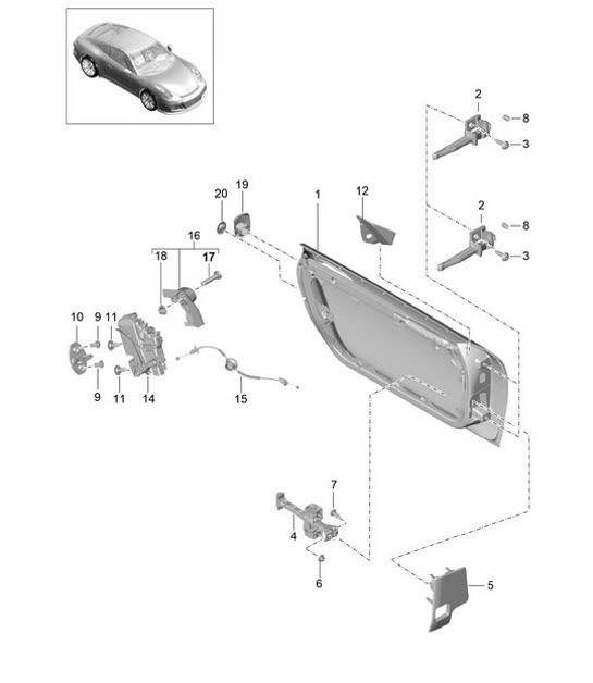 Diagram 804-005 Porsche 991 (911) MK2 2016-2019 Body