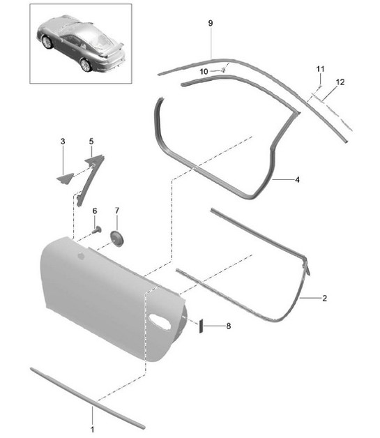Diagram 804-010 Porsche 928 (1978-1995) 