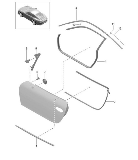 Diagram 804-015 Porsche Cayenne MK2 (957) 2007-2010 Carrosserie