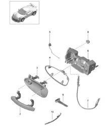 Door handle, exterior 991 GT3 2014-17