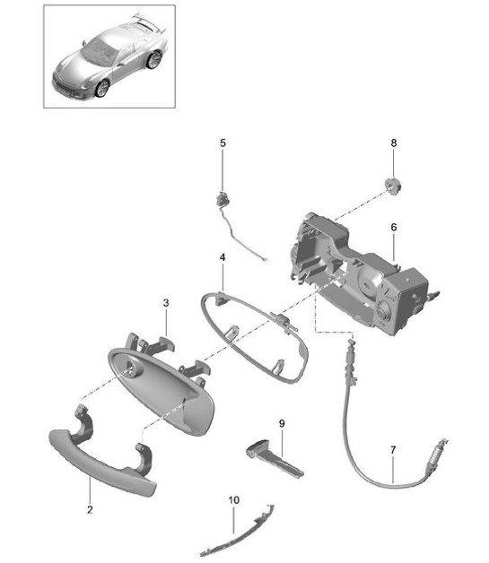 Diagram 804-020 Porsche 997 (911) MK1 2005-2008 Body