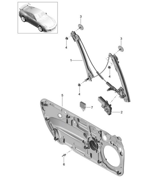 Diagram 804-030 Porsche 991 (911) MK1 2012-2016 Body