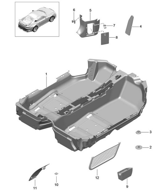 Diagram 807-010 Porsche Macan (95B) MK1 (2014-2018) Body