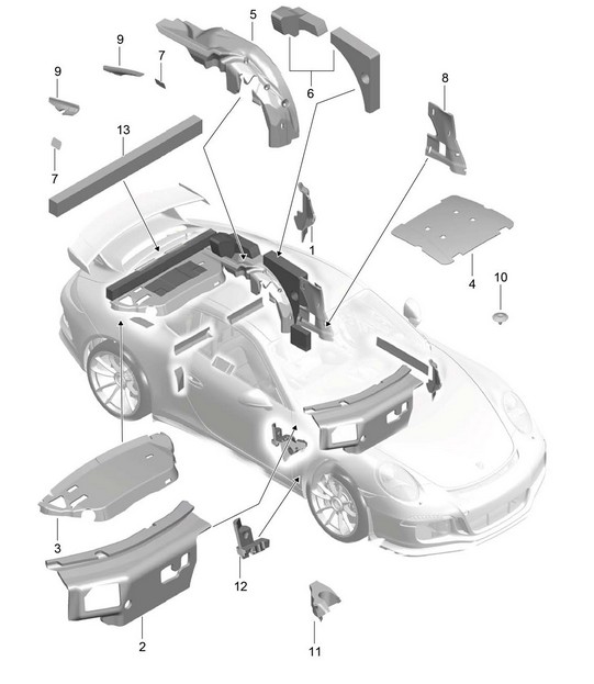 Body / Sound proofing 991 GT3 2014-21