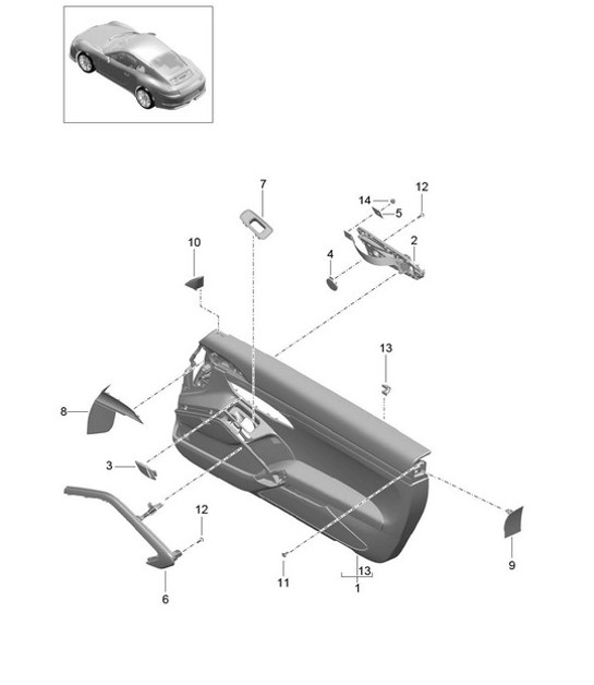 Diagram 808-025 Porsche Macan (95B) MK1 (2014-2018) Body