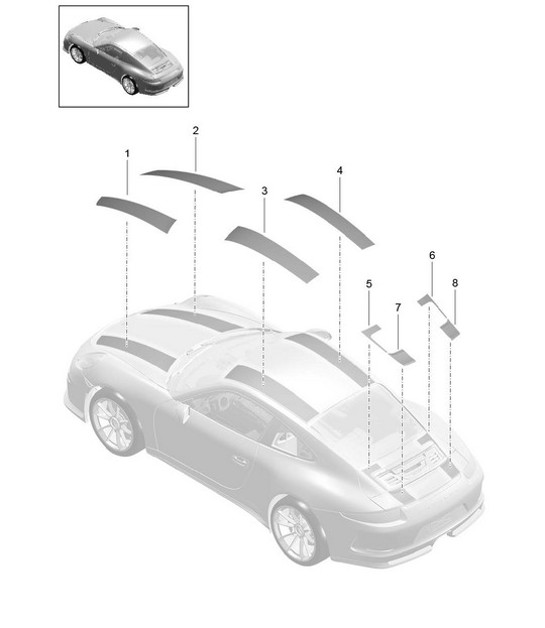 Diagram 810-020 Porsche 991 (911) MK1 2012-2016 Body