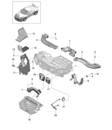 Guía de aire / Distribuidor de aire 991 GT3 2014-21