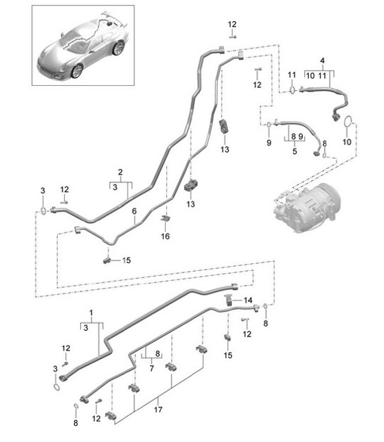 Diagram 813-025 Porsche Cayman 987C / 981C (2005-2016) Body