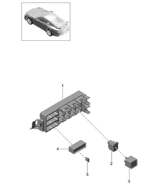 Diagram 902-001 Porsche Macan (95B) MK1 (2014-2018) Electrical equipment