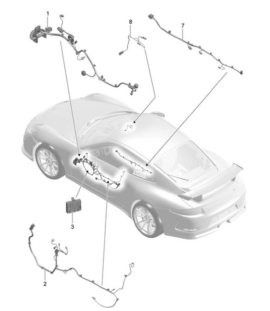Diagram 902-015 Porsche Macan (95B) MK1 (2014-2018) Electrical equipment