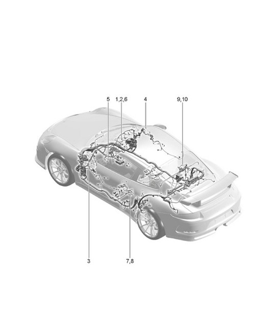Diagram 902-060 Porsche Cayman 987C / 981C (2005-2016) Electrical equipment