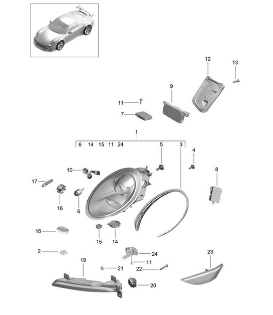 Diagram 905-006 Porsche 928 (1978-1995) 