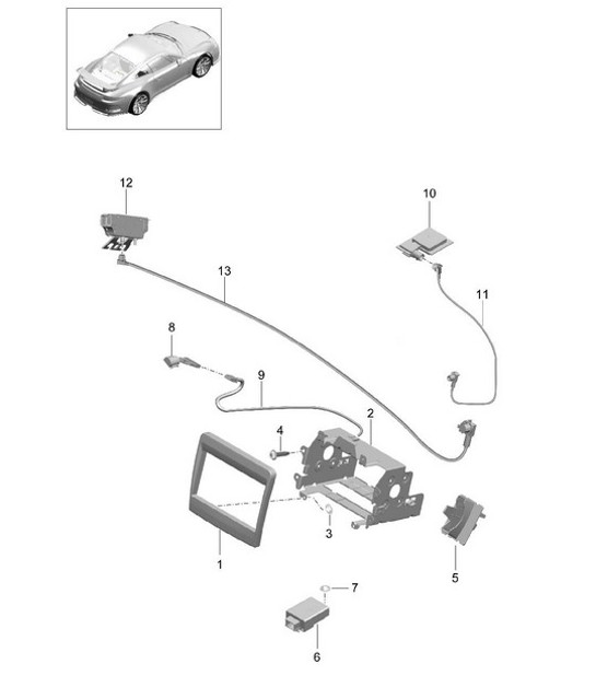 Diagram 911-001 Porsche Macan (95B) MK1 (2014-2018) Electrical equipment