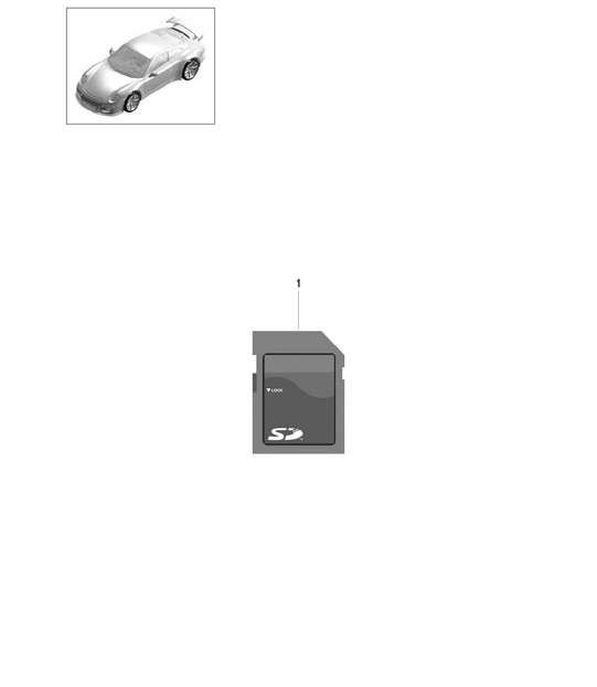 SD card For navigation system update 991 R/GT3/RS 2017>>