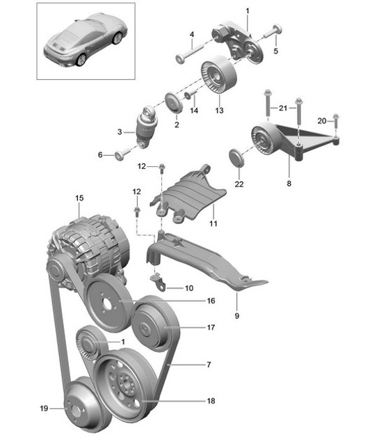 Diagram 101-010 Porsche Macan Petrol 2.0L 265Bhp 