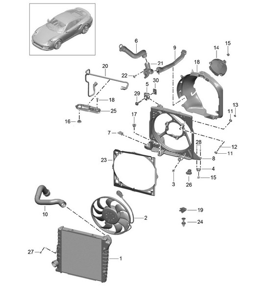 Water cooling 3 - Radiator Fan - 991 Turbo / GT2 RS 2014-20