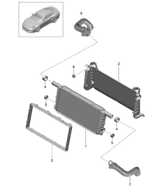 Radiator - Centre - 991 Turbo / GT2 RS 2014-20
