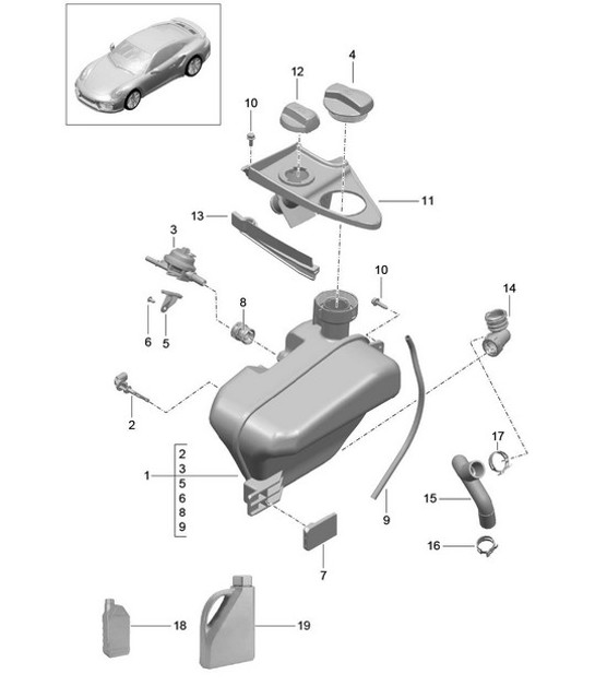 Diagram 105-025 Porsche 911 & 912 (1965-1989) Engine