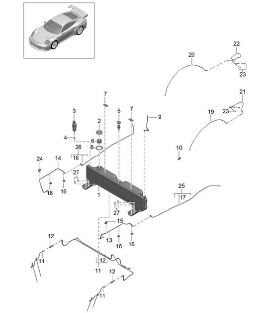 Diagram 107-030 Porsche Cayman 987C / 981C (2005-2016) Engine
