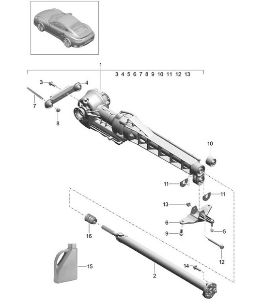 Diagram 305-010 Porsche 991 (911) MK1 2012-2016 Transmission