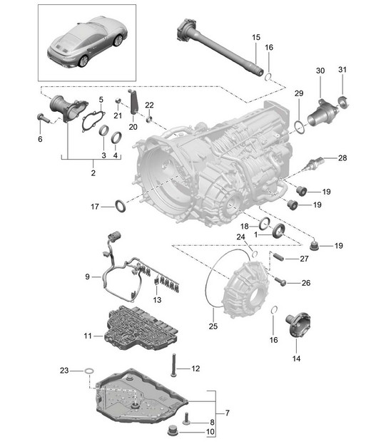 - PDK - Gearbox Individual parts 991 Turbo / GT2 RS 2014-20
