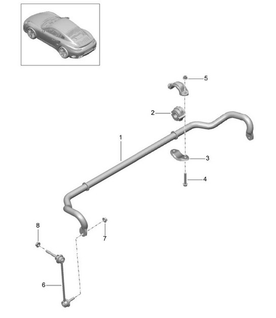 Diagram 402-005 Porsche Cayman 718C (982C) 2017>> Front Axle, Steering 