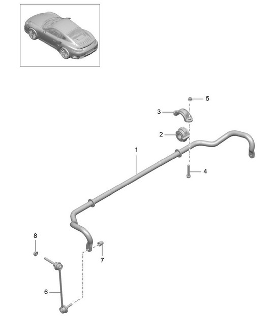 Anti-roll bar 991 Turbo 2017>>