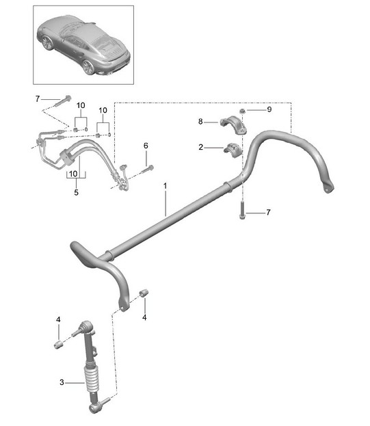 Anti-roll bar PDCC -PR:352 - 991 Turbo  >>2016