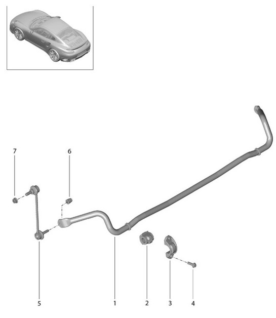 Diagram 501-013 Porsche 356 (1950-1965) Rear Axle