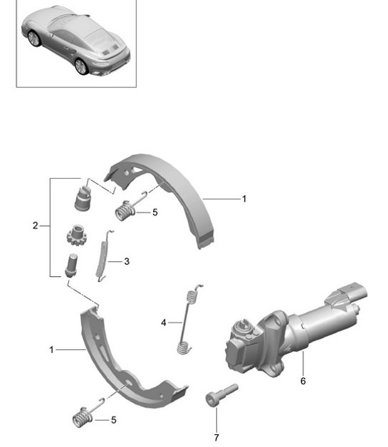 Diagram 603-007 Porsche Cayman 718C (982C) 2017>> Wheels, Brakes